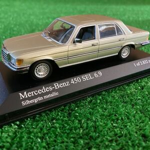 ★1/43 ミニチャンプス 【メルセデスベンツ 450 SEL 6.9 】1972-79 シルバーグリーンメタリック　d3 ◆半額スタート！