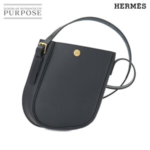 未使用 展示品 エルメス HERMES パースペクティブ キャヴァリエール ショルダー バッグ トゴ ブラック B刻印 ゴールド 金具 90251358