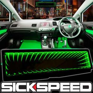 SICKSPEED LEDルームミラー グリーン ギャラクシー ブラックホール 緑 USDM JDM 汎用 シックスピード スタンス バックミラー