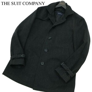 THE SUIT COMPANY スーツカンパニー 中綿 ライナー★ ウール混 ヘリンボーン トレンチ コート Sz.M　メンズ ビジカジ　A2T12893_B#N