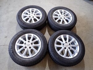 YS15082【送料無料195/65R15】70系 80系ノア VOXY ステップワゴン等 中古スタッドレス ■15×6J 114.3/5H ET53■1円スタート