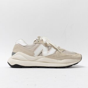 【1円スタート】New Balance ニューバランス M5740VPD 5740 NB スエード メッシュ 厚底 ホワイト ベージュ スニーカー US7 25cm