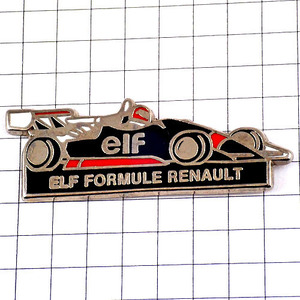 ピンバッジ・F1ルノー黒い車エルフ石油レース仕様 RENAULT FRANCE◆フランス限定ピンズ◆レアなヴィンテージものピンバッチ