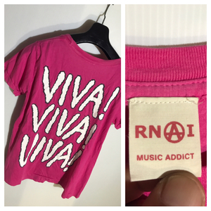 RNA × AⅠ MUSIC ADDICT アールエヌエー × エーアイ 2009 TOUR VIVA! VIVA! VIVA! 半袖 Ｔシャツ ショッキングピンク S