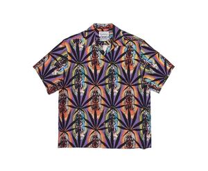 新品 WACKO MARIA ワコマリア x BUDSPOOL 舐達麻 HAWAIIAN SHIRT type1 ハワイアン アロハ シャツ 紫 L APHRODITE GANG HOLDINGS purple