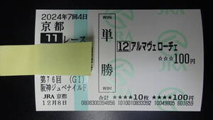 【現地購入】2024阪神JFアルマヴェローチェ単勝馬券額面100円