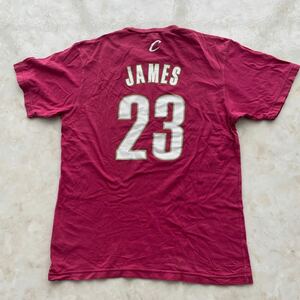 レブロンジェームズ Tシャツ クリーブランドキャバリアーズ JAMES 23 ユニフォーム Cleveland Cavaliers アディダス 半袖Tシャツ ワイン