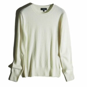 M7134f60　▼theory セオリー▼　new basic cashmere クルーネック カシミヤ プルオーバーニット ホワイト S / カシミアニット 秋冬