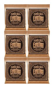 即決◆新品◆送料無料ERNIE BALL 2546 ×6 [12-54] Everlast Medium Light Coated Phosphor Bronze アコースティックギター弦/メール便