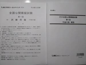 司法書士　2024年　公開模試　LEC　伊藤塾　TAC　辰已法律研究所　全１１回セット　TAC Wセミナー　辰巳　公開模擬試験