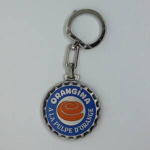 FIA LYON 炭酸飲料 ORANGINA 王冠型 ビンテージ キーホルダー フレンチキーホルダー フランス アンティーク オランジーナ レア #k-10530