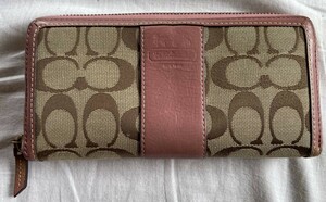 COACH 長財布 シグネチャー 　ラウンドジップ　定番