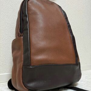 【美品】 コーチ COACH カムデン リュック バックパック ビジネス レザー 大容量 本革 メンズ ペプルドレザー A4PC収納可 通勤 ブラウン