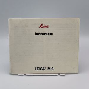 Leica ライカ M6 英語版 instructions カメラ 使用説明書 取扱説明書