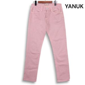 YANUK ヤヌーク 秋冬 KAY ケイ♪ 裏起毛 リラックスド スリム ウール ミックス パンツ Sz.25　レディース 日本製 ピンク　K4B00782_8#Q