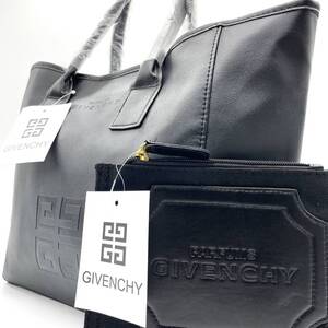 新品未使用 ジバンシー GIVENCHY ジバンシィ メンズ トートバッグ ビジネス ショルダー ハンド ポーチ付き ブラック 黒 A4収納 通勤