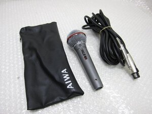 PK21742S★AIWA★ダイナミックマイク 純正マイクケーブル・ケース付★DM-521★動作品★