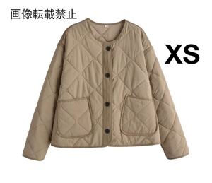 vintage ヴィンテージ レトロ キルティング 中綿 ダウンジャケット コート アウター XSサイズ ★ZARA 好きな方に★2024 A/W 秋新作 新品★