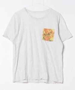 「Design Tshirts Store graniph」 花柄半袖Tシャツ M ホワイト レディース