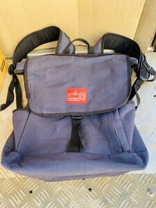 柏0506c　マンハッタンポーテージ　 リュック Manhattan Portage ブラック リュックサック　中古品　オシャレ　デート　古着