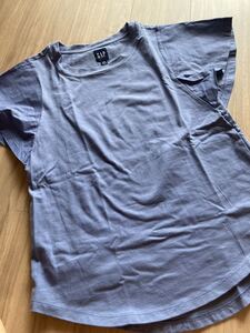 【美品】GAP / ギャップ / レディース / お袖フリル 異素材 半袖Tシャツ ブルー系 / XXS