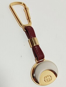 1円【現状品】GUCCI　グッチ　キーホルダー　GGマーク　ゴールド/ブラウン