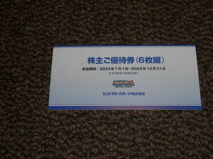 セントラルスポーツ　株主優待券　6枚セット 2024年7月1日～2024年12月31日