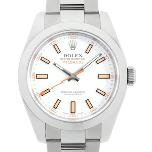 ロレックス ミルガウス 116400 ホワイト G番 中古 メンズ 腕時計