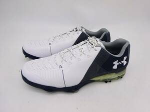 京都10★ 【 アンダーアーマー/UNDERARMOUR 】UA Spieth 2 27cm ホワイト/ネイビー ゴルフシューズ 靴 