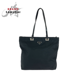 PRADA プラダ テスート 三角ロゴプレート ブラック 黒 シルバー金具 ナイロン BR1092 トートバッグ ショルダーバッグ レディース 410291