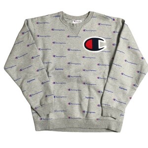 Supreme シュプリーム 【men1137D】 Champion 13AW Script Crewneck Swett スウェット トレーナー チャンピオン ダブルネーム メンズ M HC