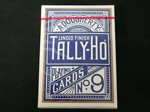 【G301】TALLY-HO　ORIGINAL CIRCLE BACK　PLAYING CARDS　No.9　未開封　青　レア　デック　トランプ　カード　マジック　手品