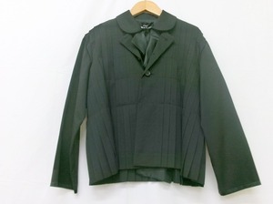 tricot COMME des GARCONS トリココムデギャルソン 丸襟デザインジャケット ブラック M TA-J003 AD2017 毛100%　Jacket