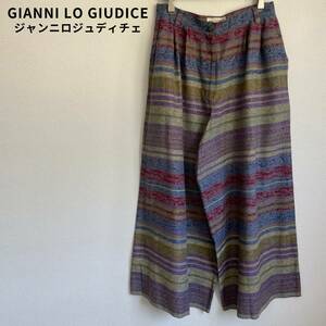 GIANNI LO GIUDICE ワイドパンツ ガウチョ 大きいサイズ 総柄