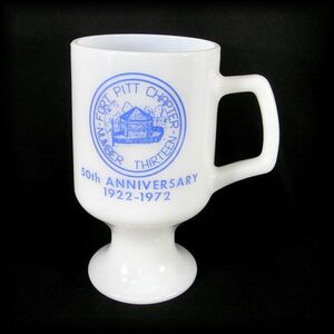 VINTAGE 1972 FOOTED MUG FORT PITT CHAPTER NUMBER THIRTEEN フッテッドマグカップ No 3