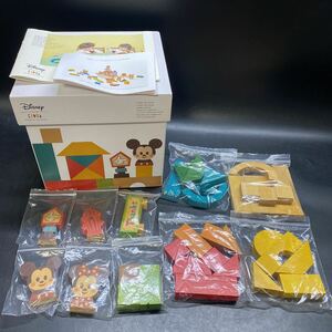 Disney ディズニー KIDEA WOODEN TOY COLLECTION ミッキー＆フレンズ 積み木 木製玩具 知育 ブロック 中古 希少 キディア