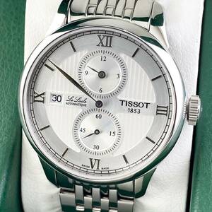 【1円〜】TISSOT ティソ 腕時計 メンズ AT 自動巻 ル・ロックル ホワイト文字盤 ラウンドフェイス 裏スケ デイト 可動品