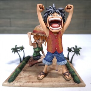 ルフィ&ナミ　リペイント塗装済み完成品　■ワンピース/ONE PIECE figure repaint■ワールドコレクタブルフィギュア■ワーコレ■WCF