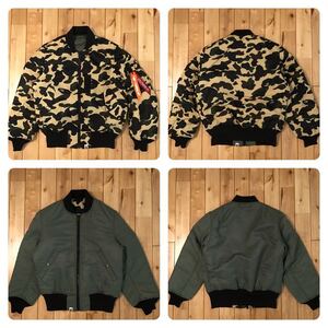 ★リバーシブル★ ALPHA INDUSTRIES × BAPE MA-1 bomber jacket Sサイズ a bathing ape エイプ ベイプ アベイシングエイプ 1st camo 迷彩