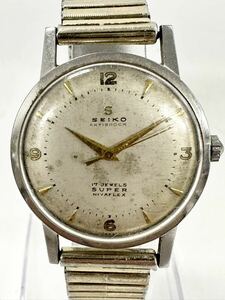 【5M45】1円スタート SEIKO ANTISHOCK SUPER NIVAFLEX / 14051 セイコー スーパー ニバフレックス 手巻き ボーイズ 腕時計 