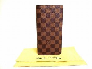 【未使用保管品】 ルイヴィトン LOUIS VUITTON ダミエ ポルトフォイユ ブラザ ２つ折り 長財布 メンズ