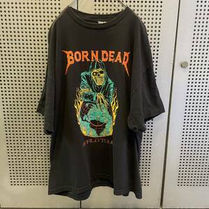 古着　ヴィンテージ　vintage Tシャツ　バンドTシャツ　ビックサイズ　スカル　ドクロ　born dead ぼろ　ボロ　グランジ　個性派