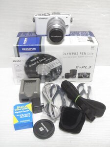 ♪OLYMPUS E-PL3 オリンパス デジタル一眼レフカメラ M.ZUIKO DIGITAL ED 14-42mm F3.5-5.6♪中古品