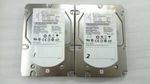 ラベル書き込みあり 3.5インチHDD IBM 40K1044 ST3146356SS 146.8GB 15K rpm SAS × 2個セット 中古動作品(A201)