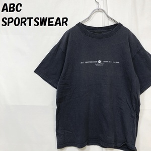 【人気】ABC SPORTSWEAR/ABC スポーツウェア USA製 半袖 ロゴ Tシャツ ハワイ ネイビー ホワイト サイズM/S2446