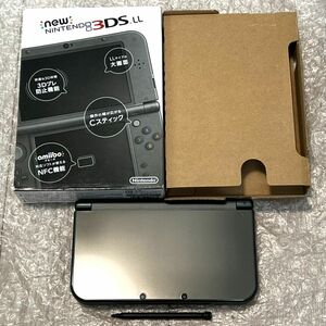 〈上画面IPS液晶・準美品・動作確認済み〉蒼き雷霆ガンヴォルト NEWニンテンドー3DSLL 本体 メタリックブラック RED-001 NINTENDO