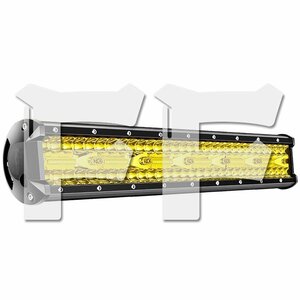 17インチ LED ワークライト 作業灯 360W イエロー 1個 照明 トラック SUV ボート 建設機械 工事現場 12V/24V兼用 SM360W 新品