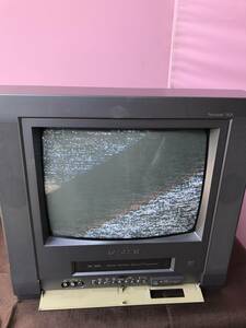 ◎ゆYS1513★中古品ジャンク★DAEWOO大宇電子ブラウン管テレビ　DTR-N14T1　ビデオ付き14型カラーテレビ　アナログ2005年製　テレビデオECM