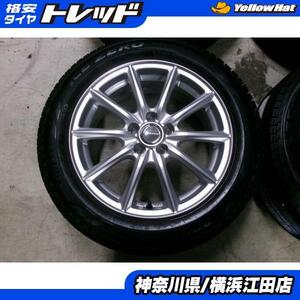 ◆2022年製未使用スタッドレス付◆エコフォルム + ピレリアイスゼロアシンメトリコ 205/55R16インチ◆レクサスCTカローラプリウス等 江田