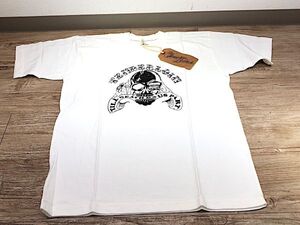 12/271【未使用】 TENDERLOIN テンダーロイン T-TEE 5 Tシャツ スカル ドクロ TILL DEATH DO US PART 白 サイズM 綿100％